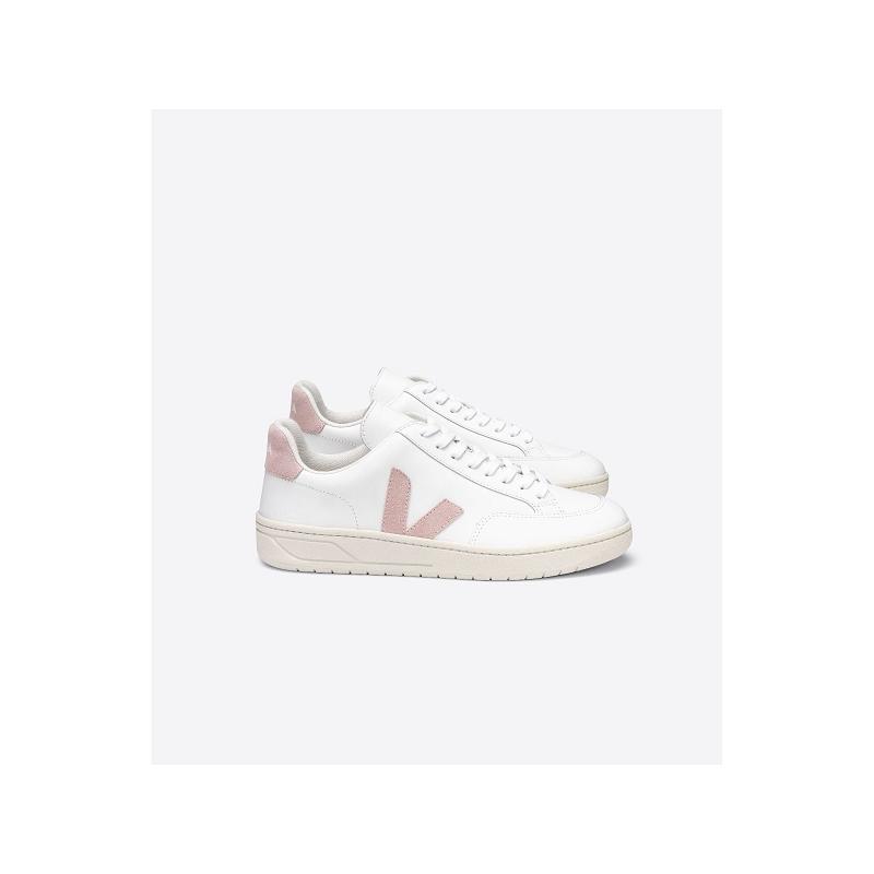 Tenis Veja Mujer Outlet - V-12 Zapatillas Blancas Cuero ES3687667